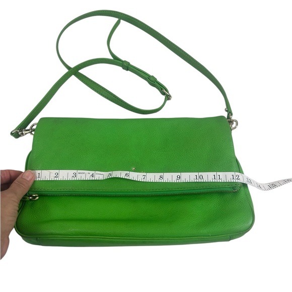 Kate Spade Cobble Hill Marsala FoldOver Convertible Crossbody Bag Green Leather - Picture 11 of 15